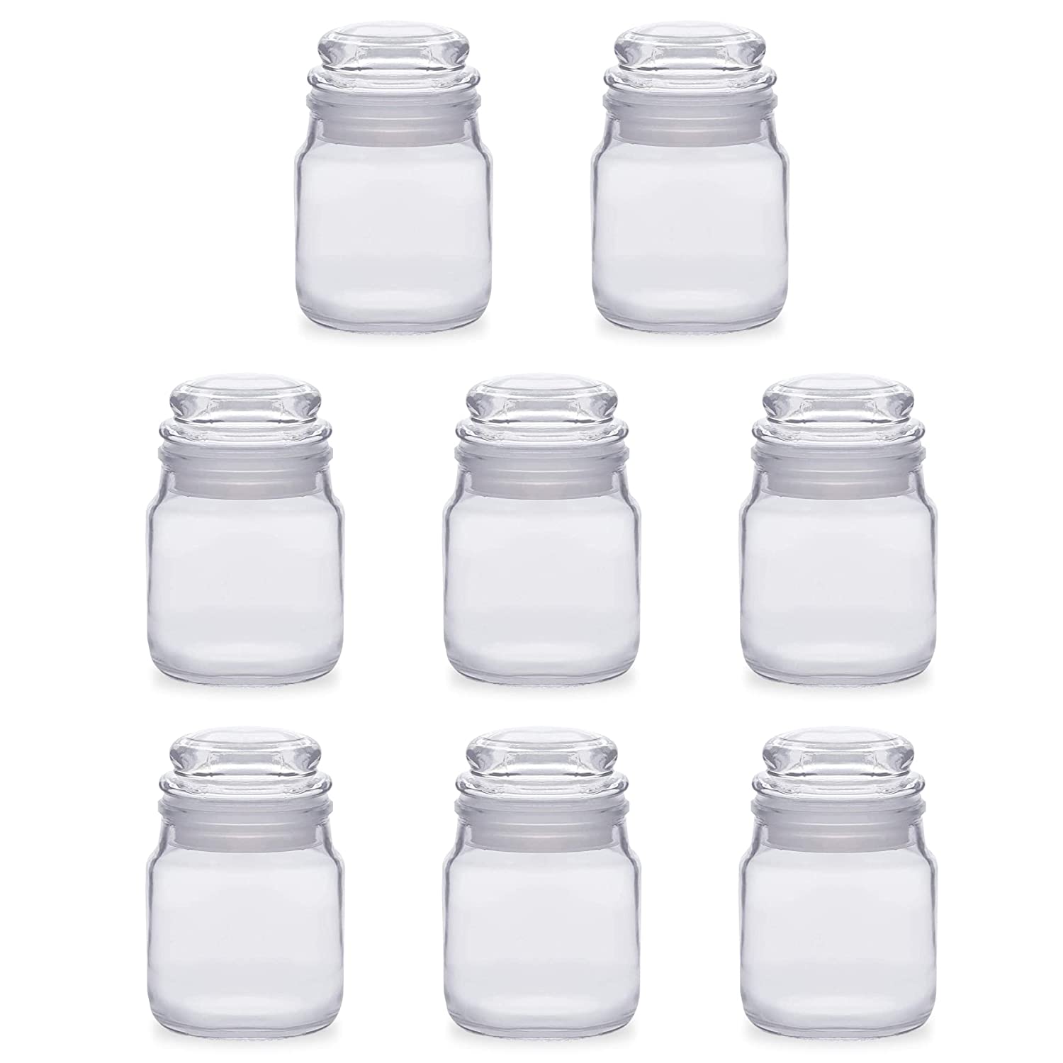 Shoprythm Packaging,Cosmetic Jar Pack of 8 Transparent glass jar with airtight lid Shoprythm Packaging,Cosmetic Jar Pack of 8 Transparent glass jar with airtight lid